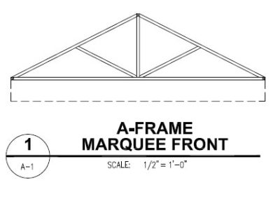Canvas Awning Style A-Frame Marquee Front