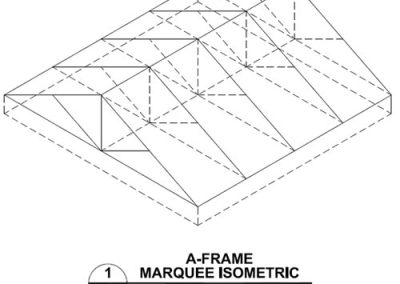Canvas Awning Style A-Frame Marquee Iso