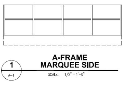 Canvas Awning Style A-Frame Marquee Side