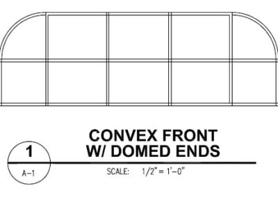 Canvas Awning Style Convex Domed Ends Front