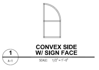 Canvas Awning Style Convex Isometric Side