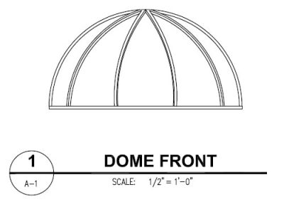 Canvas Awning Style Dome Front