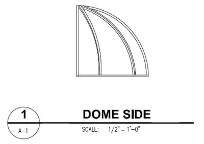 Canvas Awning Style Dome Side