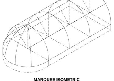 Canvas Awning Style Marquee Domed End ISO