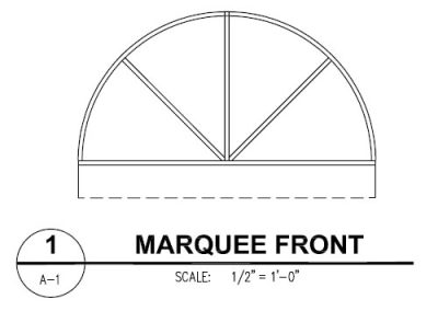 Canvas Awning Style Marquee Front