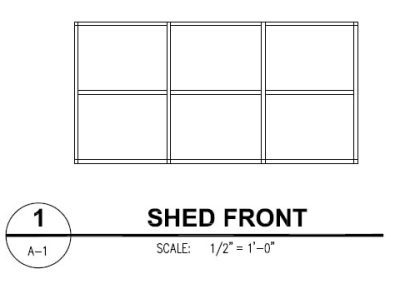 Canvas Awning Style Shed Front