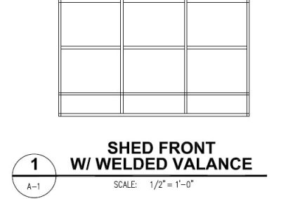Canvas Awning Style Shed With Valance Front