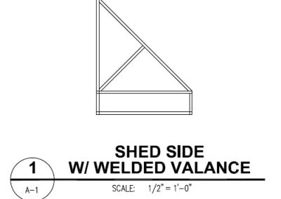Canvas Awning Style Shed With Valance Side